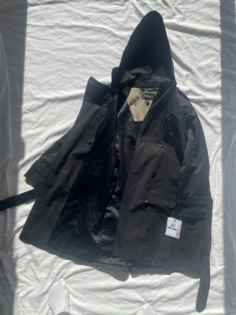 London Fog Women’s Trench Coat Jacket Classic Water-Resistant Style Size PXL NWT